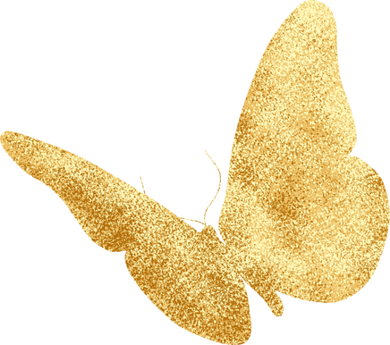 Gold Glitter Butterfly